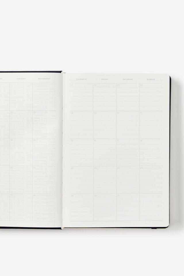 2026 A5 Daily Hard Metro Diary, Midnight Ink