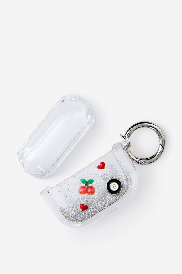 Trinket Earbud Case Gen 3, LUCKY GIRL / GLITTER