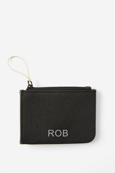 Personalised Off The Grid Card Pouch, BLACK