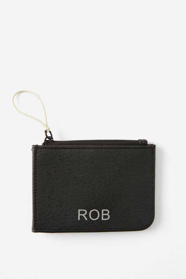 Personalised Off The Grid Card Pouch, BLACK