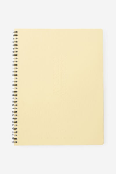 A4 Spiral Lined Notebook, LIMONCELLO