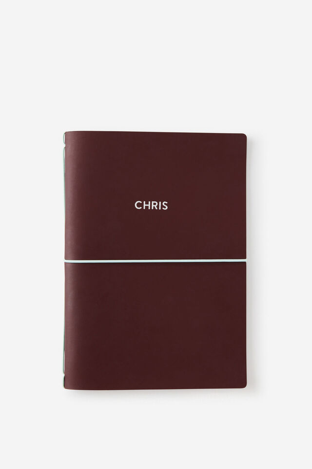 Personalised A5 Notebook Cover, ESPRESSO