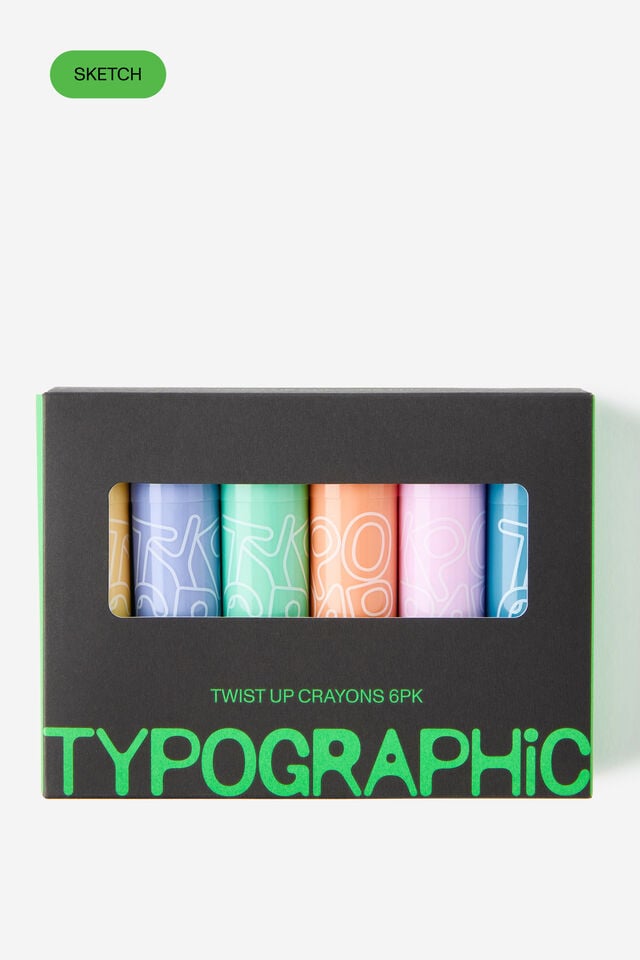 Artists Twist Crayons 6Pk, PASTELS