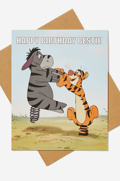 Nice Birthday Card, LCN DIS TIGGER HAPPY BIRTHDAY BESTIE