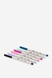 Brush Tip Pen Pen 6 Pack, ALL COLOURS - example image 1