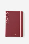 Personalised 26/27 A5 Weekly Hard Diary, CABERNET - alternate image 1