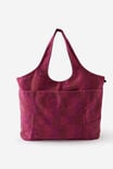 Loft Wellness Tote, CABERNET / CHECK - alternate image 3