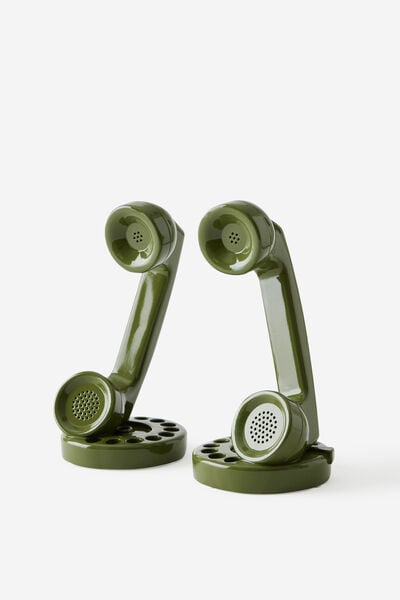 Desk Scaping Telephone Book Ends, OLIVE