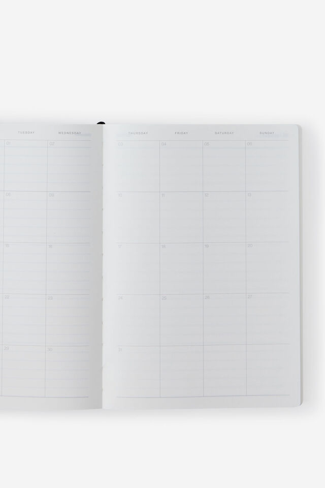 26/27 A5 Daily Soft Diary, BLACK