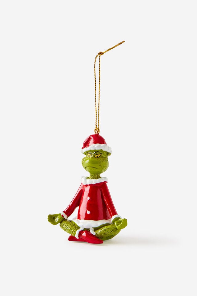 Collab Resin Christmas Ornament, LCN DRS THE GRINCH SITTING