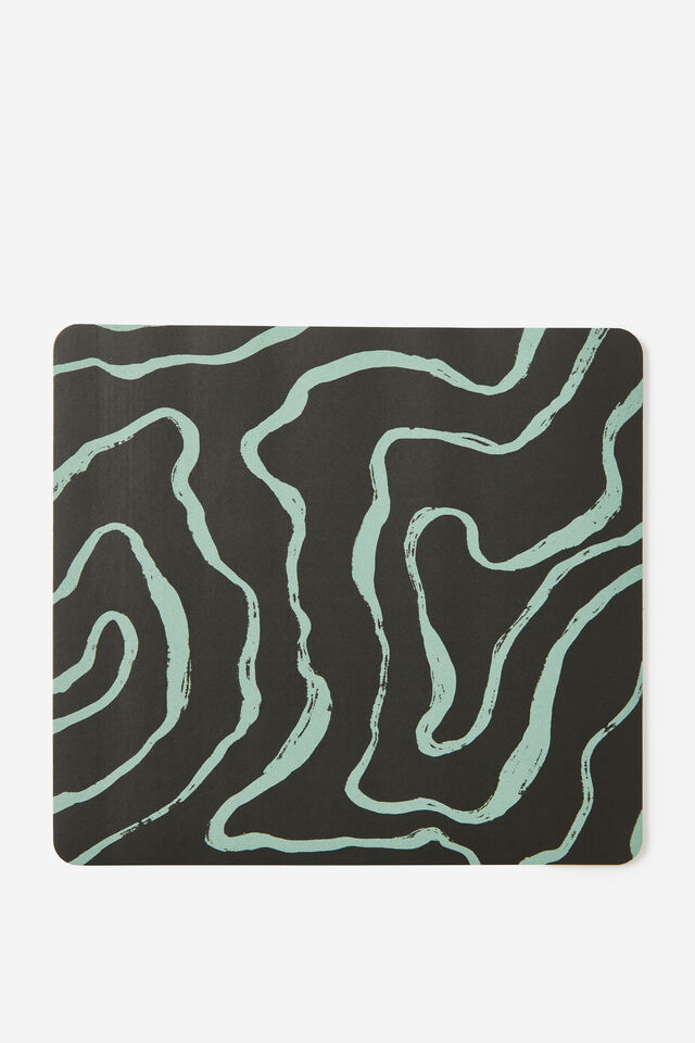 Mouse Mat, TYPOGRAPHIC/BLACK