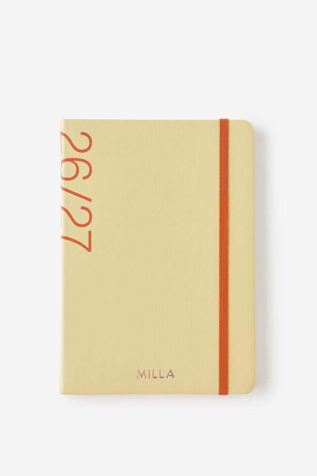 Personalised 26/27 A5 Weekly Hard Diary, LIMONCELLO
