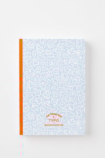 Premium A5 Stitch Bound Watercolour, LCN DOO DOODLE BOY / BLUE SKIES