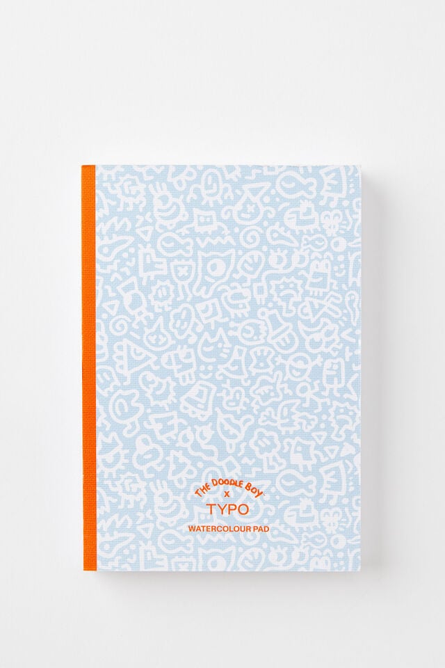 Premium A5 Stitch Bound Watercolour, LCN DOO DOODLE BOY / BLUE SKIES