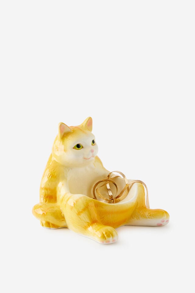 Shaped Trinket Tray, GINGY FAT CAT