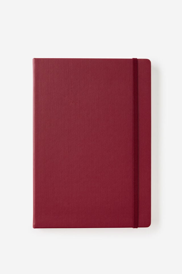 Metro B5 Hard Lined Notebook, Cabernet