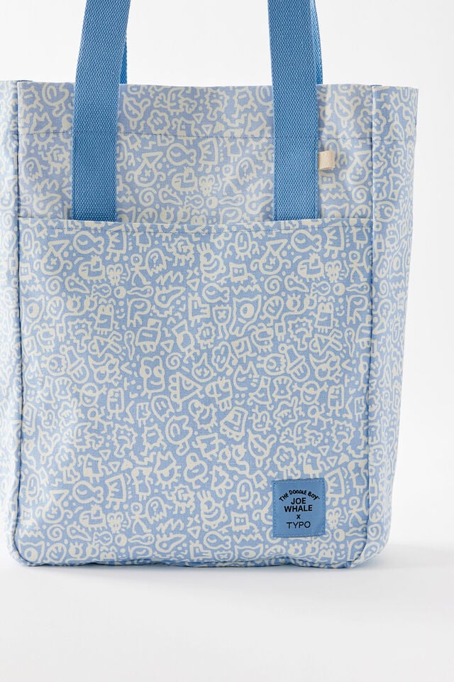 License Campus Tote, LCN DOO DOODLE BOY / BLUE SKIES