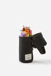 Barrel Canvas Pencil Case, BLACK - alternate image 2