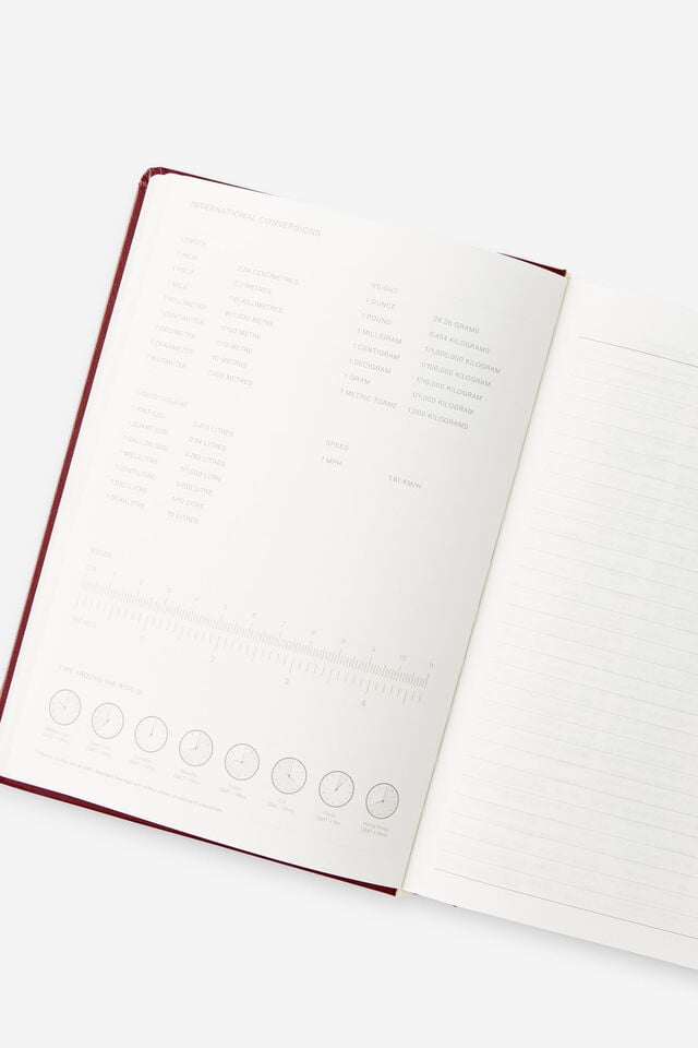 Personalised 2026 A5 Daily Hard Metro Diary, Cabernet