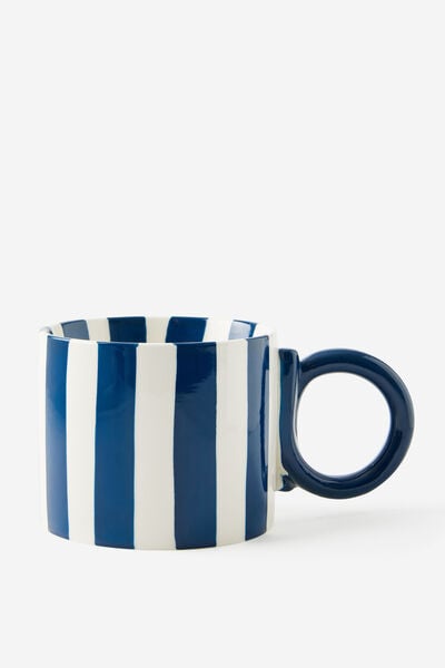 Loop Handle Mug, NORTH SEA & ECRU