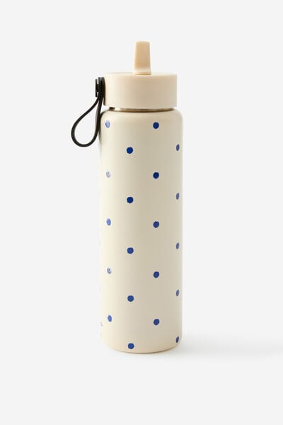 On The Move 500Ml Sipper Top, BLUEBERRY POLKA