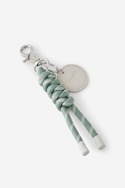Rope Keyring, TYPO GREEN/RIVER GUM