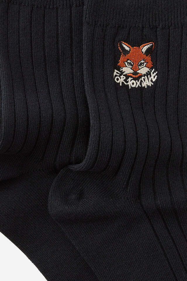 Mid Crew Socks, FOR FOX SAKE