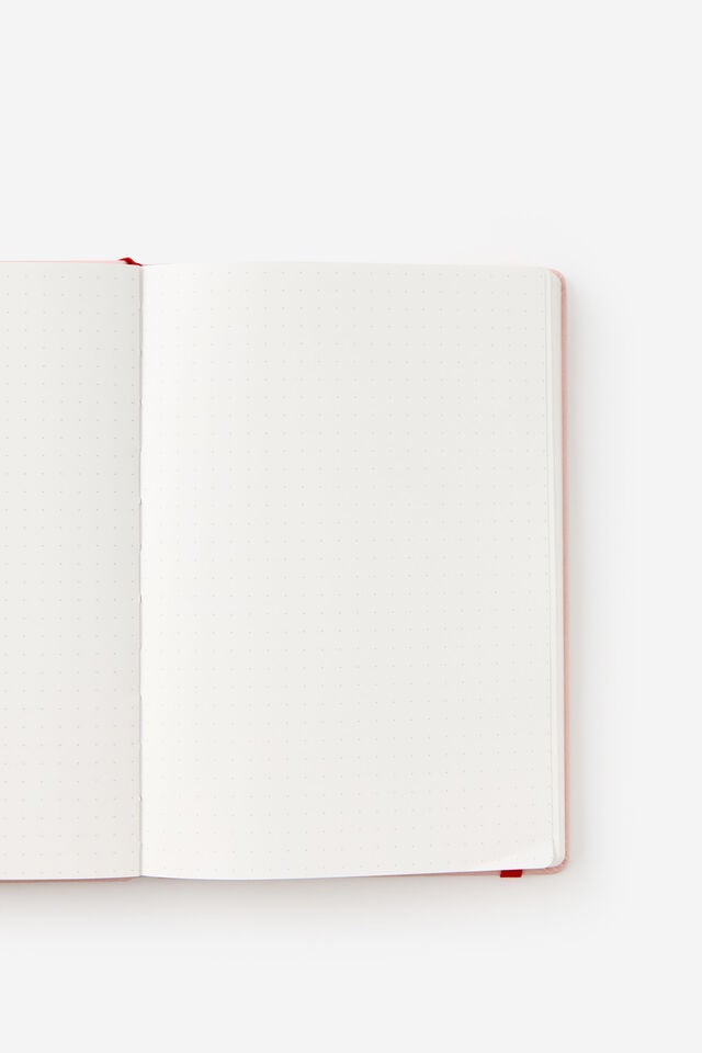 Metro A5 Hard Dot Notebook, Ditsy Pansy Pink Clay