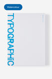 A4 Stitch Bound Watercolour Book, GREY AZURE - example image 1