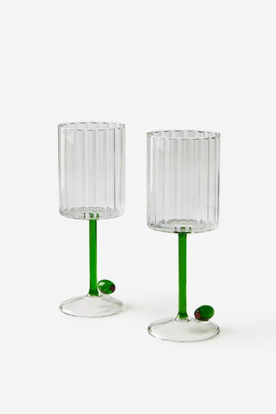 Novelty Cocktail Glass Set Of 2, DIRTY MARTINI