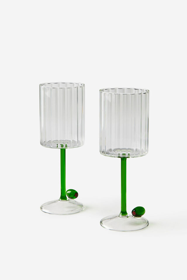 Novelty Cocktail Glass Set Of 2, DIRTY MARTINI