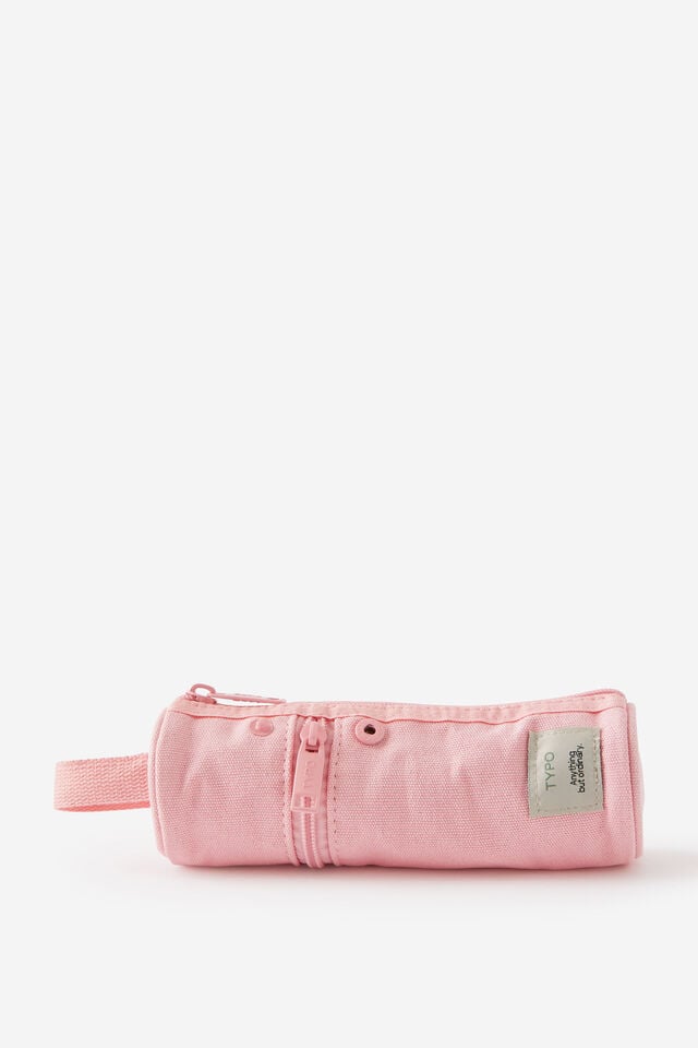 Barrel Canvas Pencil Case, STRAWBERRY MILK