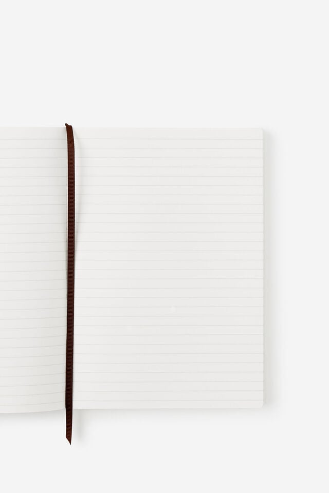 A5 Soft Lined Notetaker Notebook, ESPRESSO