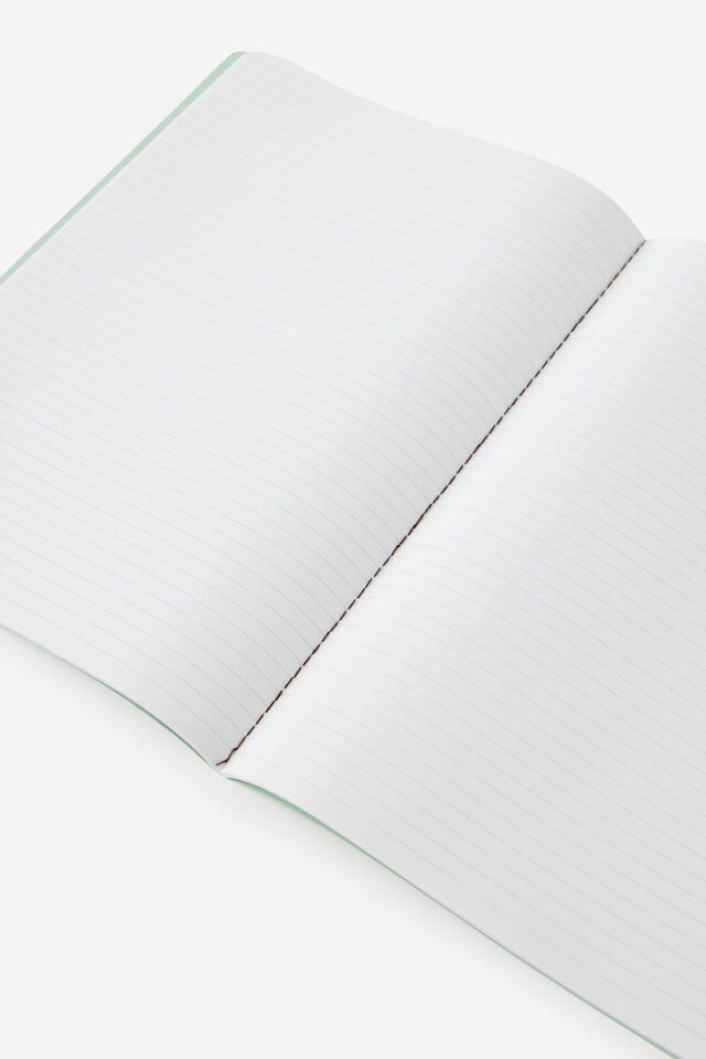 A4 Penpal Notebook, MINTY ESPRESSO