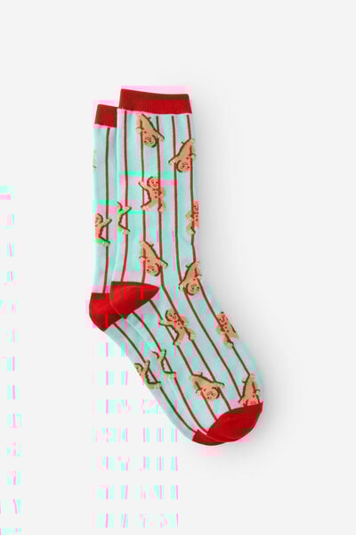 Christmas Novelty Socks, GINGERBREAD MEN (M/L)