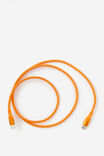 Magnetic Coil Usb-C Charge Cable, ORANGE - example image 1