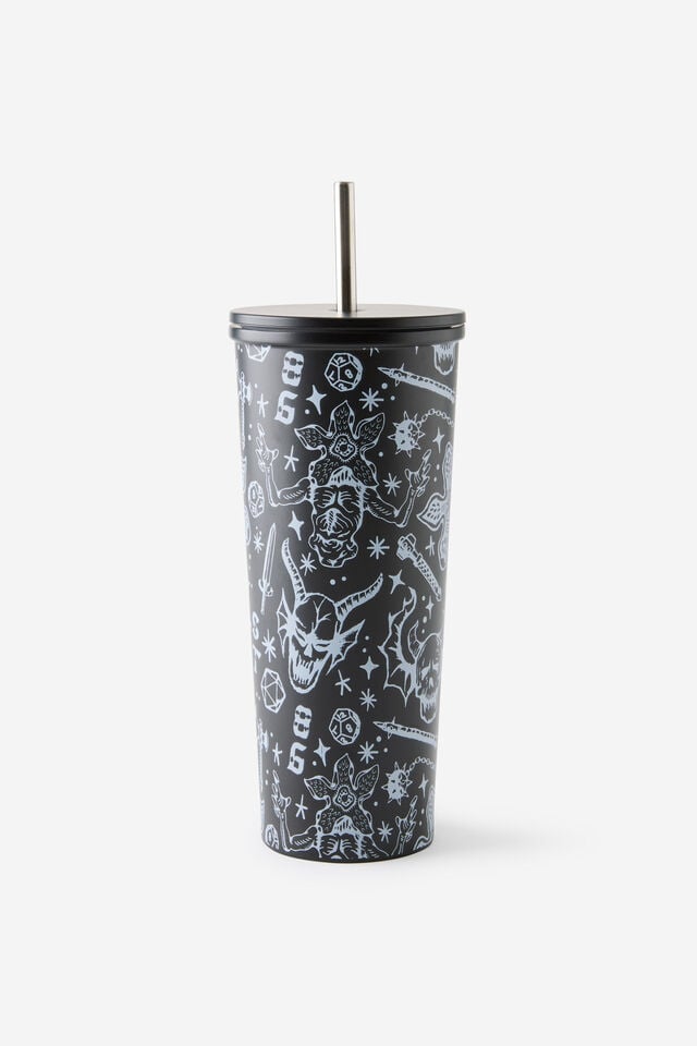 Collab Metal Smoothie Cup, LCN NET STRANGER THINGS HELLFIRE CLUB