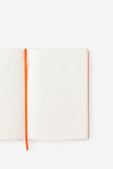 Personalised A5 Hard Lined Notetaker Notebook, CHROME LAVA RED - example image 2