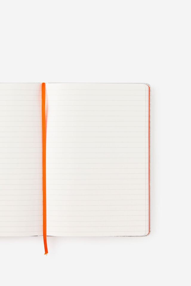 Personalised A5 Hard Lined Notetaker Notebook, CHROME LAVA RED