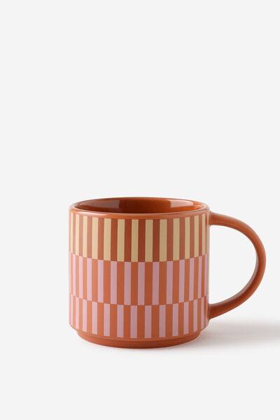 Everyday Mug, SPLICEY STRIPE GINGERBREAD
