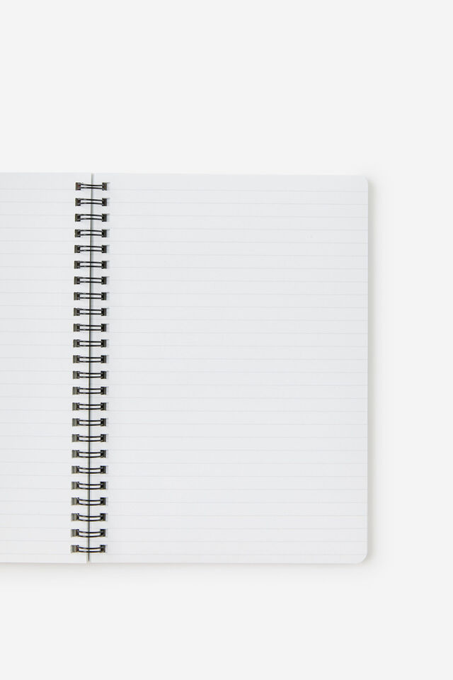 A5 Spiralbound Notebook, STRAWBERRY MILK RETRO DITSY