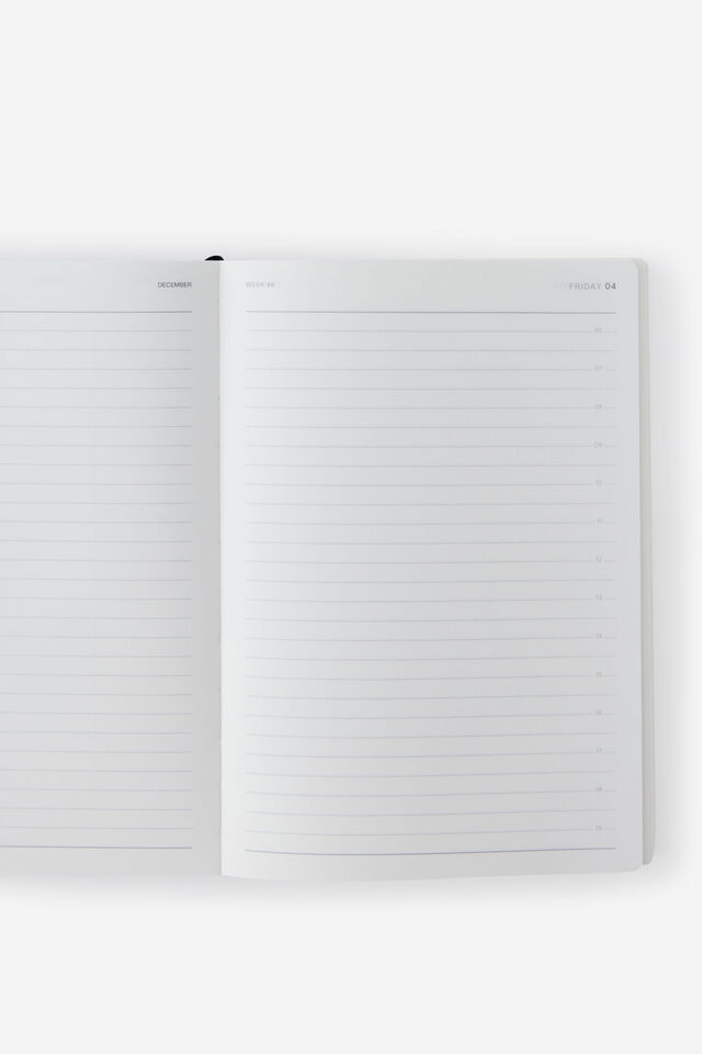 26/27 A5 Daily Soft Diary, BLACK