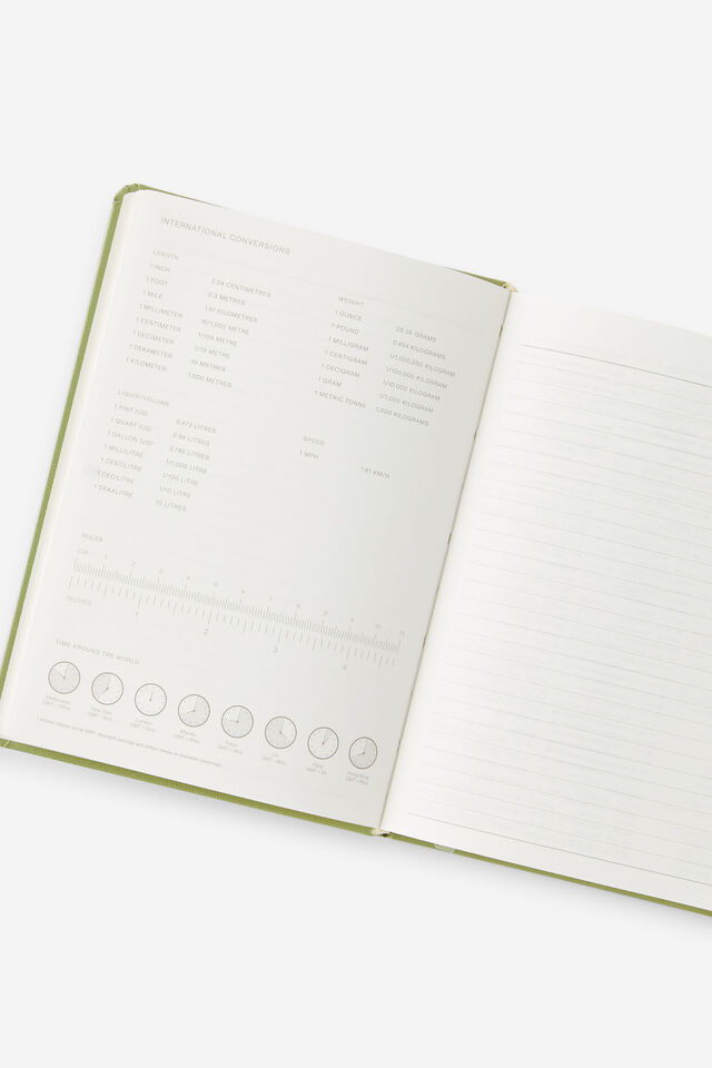 Personalisation 2026 B6 Daily Hard Metro Diary, Little Treats Bay Leaf