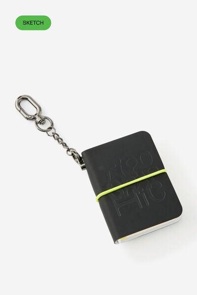 Mini Keyring Sketch Book, BLACK