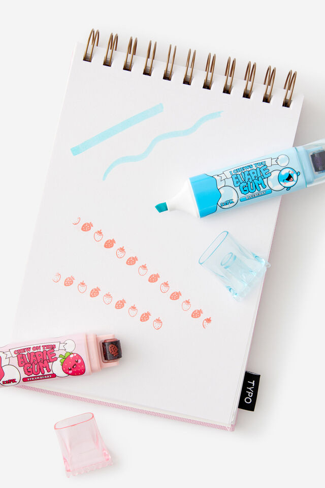 Roller Stamp Highlighter, BUBBLEGUM