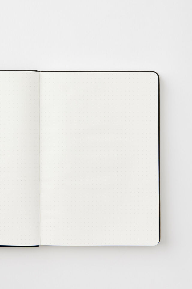 A5 Hard Cover Dot Notebook, BLACK