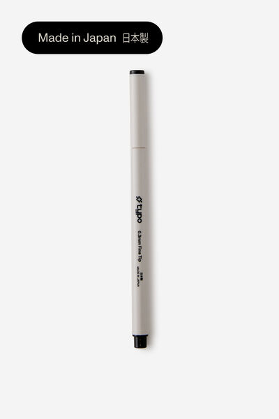 0.3Mm Fine Tip Pen, BLACK