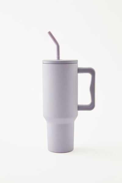 The Traveller Metal Tumbler, SILVER  LILAC