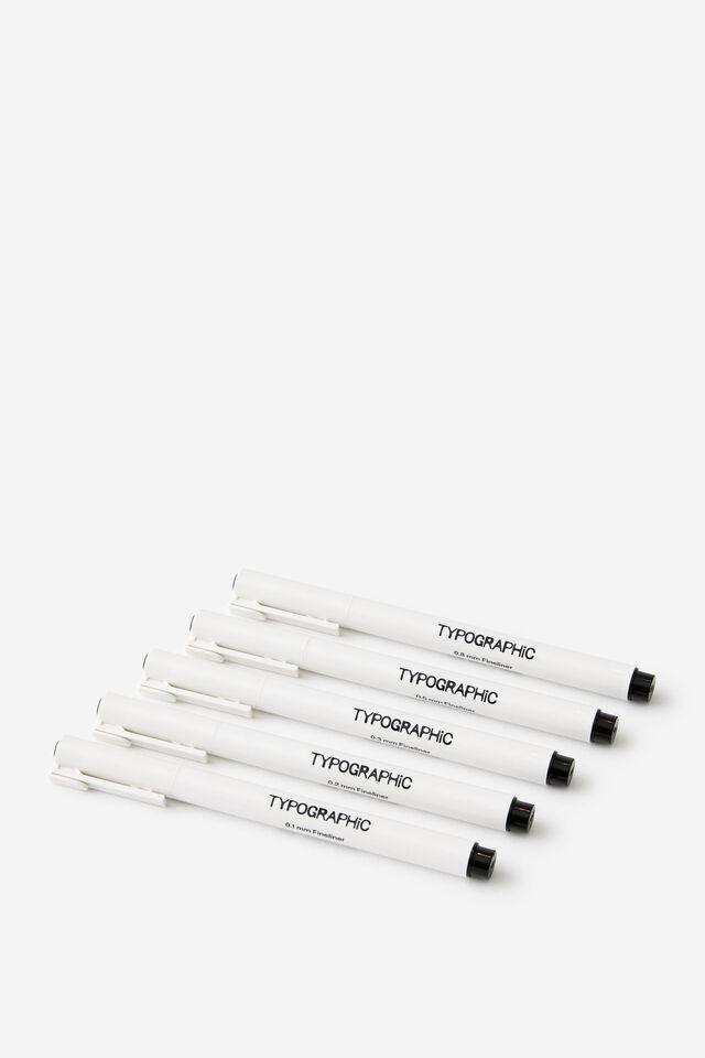 Art Fineliners 5Pk, BLACK