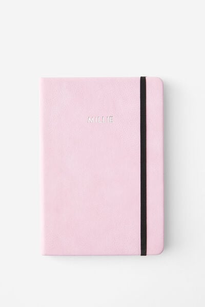 A5 Personalised Premium Buffalo Journal, BLOSSOM PINK